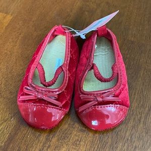 First Impressions Red Velvet Baby Shoes